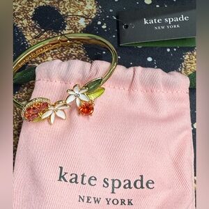 kate spade Gold and Orange Floral Bracelet
